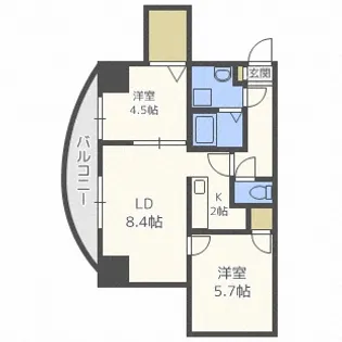 北海道札幌市中央区宮の森三条3【マンション】の間取り
