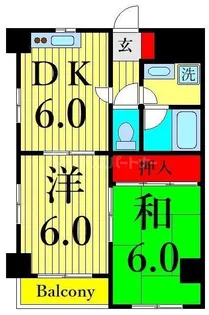 コスモハイツ伊藤【2階】の間取り
