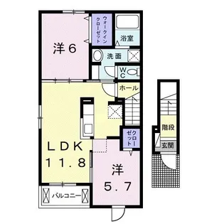 フォレスト ヒルズ【2階】の間取り