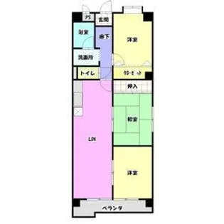 ヒルトンブルー【2階】の間取り