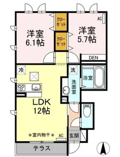 セントフィールド【1階】の間取り