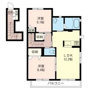 ピコリーノ伍番館【2階】の間取り