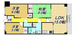 武庫之荘グリーンマンション【2階】の間取り