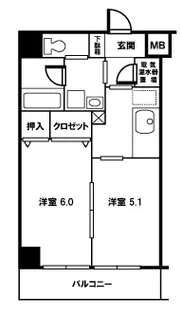 埼玉県川口市大字里【マンション】の間取り