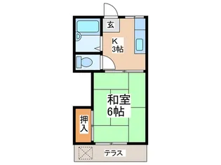 コーポ山田A【1階】の間取り