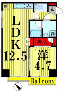 北千住ダイヤモンドマンション【2階】の間取り