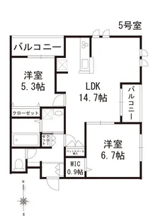 イルボスコ砧公園【4階】の間取り