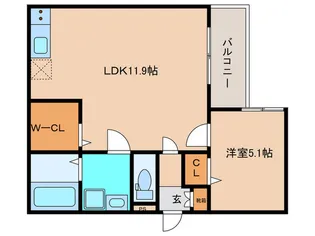 仮)fika庄内緑地公園【3階】の間取り