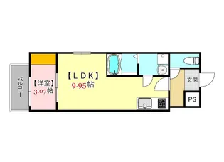 Residential 戸坂駅前【1階】の間取り