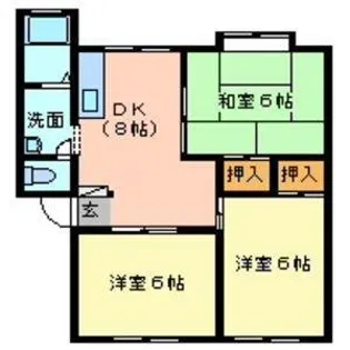 オアシスKI【2階】の間取り
