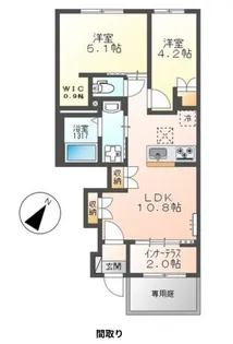 フォレスト ヴィラ【1階】の間取り