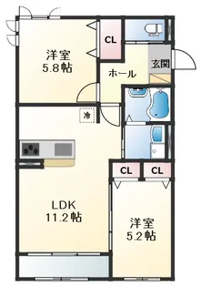 兵庫県神崎郡福崎町西田原【アパート】の間取り