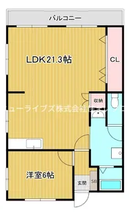 グラシエール門真【4階】の間取り