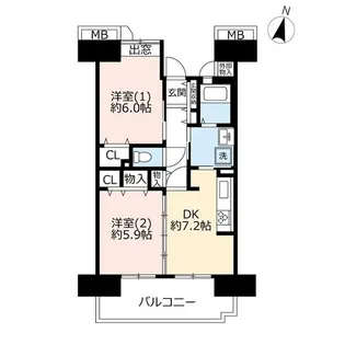 URコンフォール松原【5階】の間取り