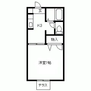 キュービックハイツ【1階】の間取り