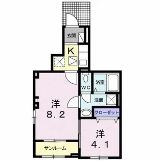 メゾン牧の里【1階】の間取り