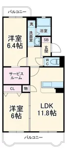 サンモール国吉田【1階】の間取り