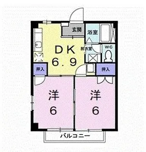アーバンハイツB【1階】の間取り