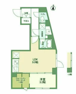 ウェルスクエア西大井【2階】の間取り