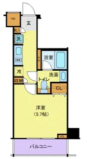 Log登戸駅前【9階】の間取り