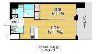 プレジオ城東【9階】の間取り