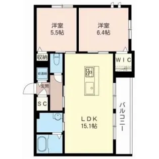 クローシュ ヴァレ【3階】の間取り