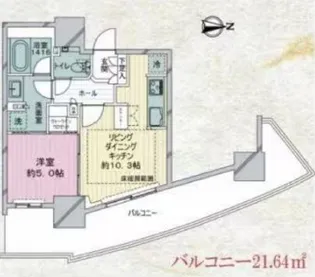 ルミナリータワー池袋【11階】の間取り