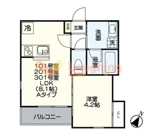 J・プレミアム久留米【3階】の間取り