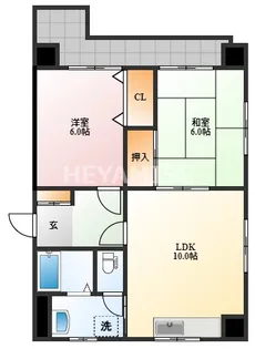 プラス・ドゥ・カネガエ【3階】の間取り