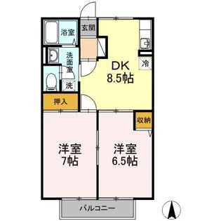 メゾン・ラ・シャンス【1階】の間取り