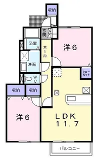 カーサイリーデ【1階】の間取り