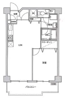 三越ゼームス坂マンション【7階】の間取り