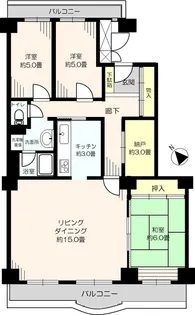 シーサイド真砂【4階】の間取り
