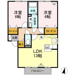 パストラーレ A棟【1階】の間取り