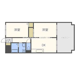 ヴィラスリースター住之江【4階】の間取り