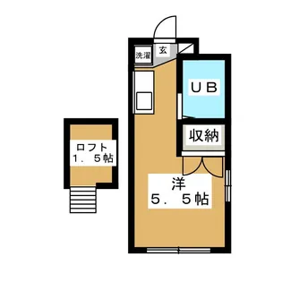 コーポグレープB【1階】の間取り