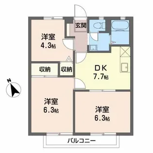 アーバン北脇【2階】の間取り