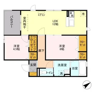 スカイパークYASHIO【2階】の間取り