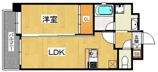 高宮ラ・ルース【4階】の間取り