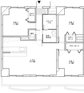 フォーラム日新町【3階】の間取り