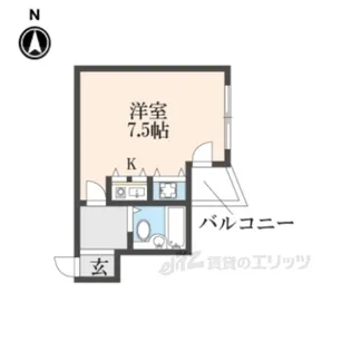 エグゼコート枚方公園【7階】の間取り
