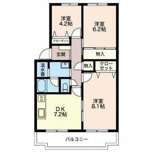 フィオーレマキ【3階】の間取り