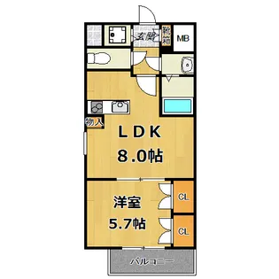 センターヒル御幣島【12階】の間取り