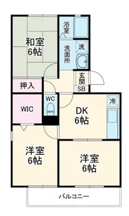 グリーンパーク堀之内【2階】の間取り