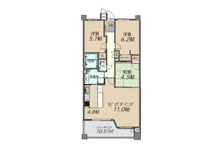 アメニティ南草津VI【2階】の間取り