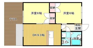 クオレ西郷B棟【1階】の間取り
