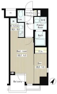 ホワイトフロント【4階】の間取り