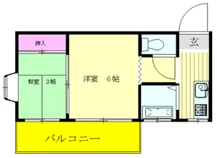 グリーンコーポ天王台【1階】の間取り