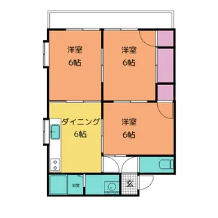 コーポ金原【2階】の間取り