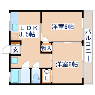 リーベンス東仙台【1階】の間取り